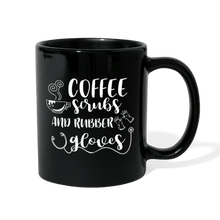 Load image into Gallery viewer, Coffee Scrubs & Rubber Gloves Mug - black
