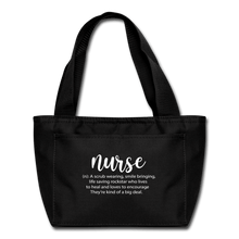 Load image into Gallery viewer, Nurse Description Lunch Bag - black