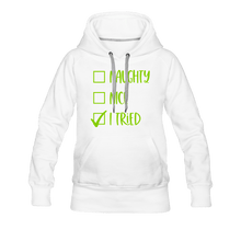 Load image into Gallery viewer, Naughty Nice Tried Hoodie - white