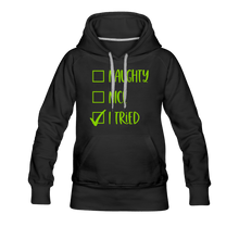 Load image into Gallery viewer, Naughty Nice Tried Hoodie - black