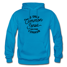 Load image into Gallery viewer, Common Sense Heavy Blend Men's Hoodie - turquoise