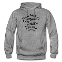 Load image into Gallery viewer, Common Sense Heavy Blend Men's Hoodie - graphite heather
