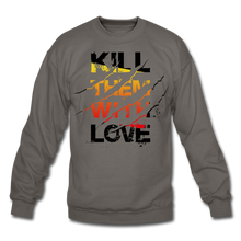 Load image into Gallery viewer, With Love Men's Crewneck Sweatshirt - asphalt gray