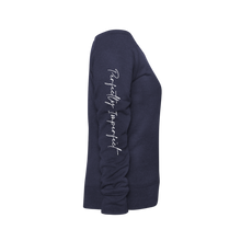 Load image into Gallery viewer, Perfectly Imperfect Women's Wideneck Sweatshirt - melange navy