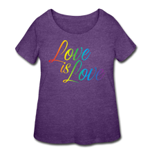 Load image into Gallery viewer, Love Women’s Curvy T-Shirt - heather purple