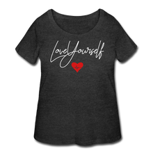 Load image into Gallery viewer, Love Yourself Women’s Curvy T-Shirt - deep heather