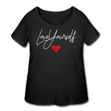 Load image into Gallery viewer, Love Yourself Women’s Curvy T-Shirt - black
