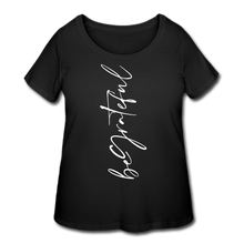 Load image into Gallery viewer, Be Grateful Women’s Curvy T-Shirt - black