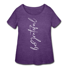 Load image into Gallery viewer, Be Grateful Women’s Curvy T-Shirt - heather purple