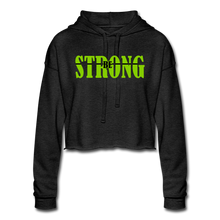 Load image into Gallery viewer, Women's Cropped Hoodie - deep heather