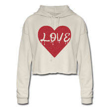 Load image into Gallery viewer, Love Women's Cropped Hoodie - dust
