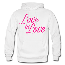 Load image into Gallery viewer, Love is Love Heavy Blend Hoodie - white