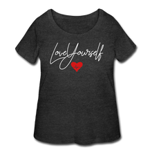 Load image into Gallery viewer, Love Yourself Women’s Curvy T-Shirt - deep heather