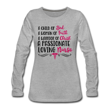 Load image into Gallery viewer, Loving Nurse Premium Long Sleeve T-Shirt - heather gray