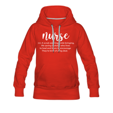 Load image into Gallery viewer, Nurse Description Premium Hoodie - red