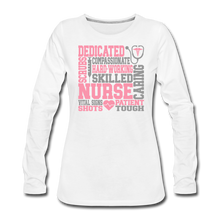 Load image into Gallery viewer, Nurse Subway Art Premium Long Sleeve T-Shirt - white