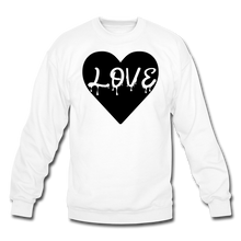 Load image into Gallery viewer, Love Black Velvety Crewneck Sweatshirt - white