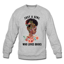 Load image into Gallery viewer, Just a Girl Crewneck Sweatshirt - heather gray