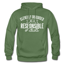 Load image into Gallery viewer, Responsible Heavy Blend Adult Hoodie (Larger sizes available) - military green