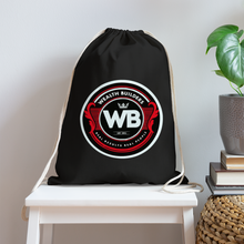 Load image into Gallery viewer, Wealth Builders' Cotton Drawstring Bag - black