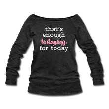 Load image into Gallery viewer, Enough Wideneck Sweatshirt - heather black
