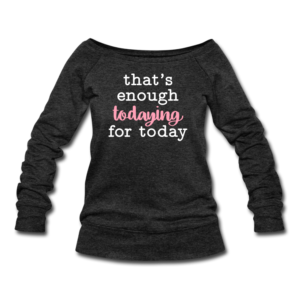 Enough Wideneck Sweatshirt - heather black