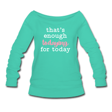 Load image into Gallery viewer, Enough Wideneck Sweatshirt - teal
