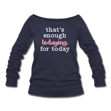 Load image into Gallery viewer, Enough Wideneck Sweatshirt - melange navy
