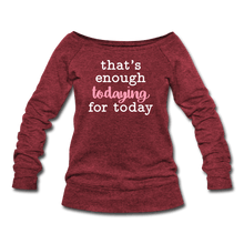 Load image into Gallery viewer, Enough Wideneck Sweatshirt - cardinal triblend
