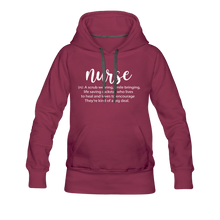 Load image into Gallery viewer, Nurse Description Premium Hoodie - burgundy

