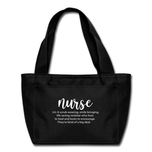 Load image into Gallery viewer, Nurse Description Lunch Bag - black
