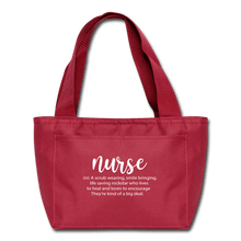 Load image into Gallery viewer, Nurse Description Lunch Bag - red
