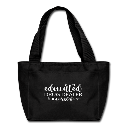 Educated Drug Dealer Lunch Bag - black