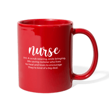 Load image into Gallery viewer, Nurse Description Mug - red

