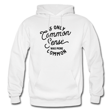 Load image into Gallery viewer, Common Sense Heavy Blend Adult Hoodie (Larger sizes available) - white
