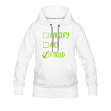 Load image into Gallery viewer, Naughty Nice Tried Hoodie - white
