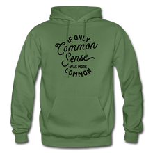 Load image into Gallery viewer, Common Sense Heavy Blend Men&#39;s Hoodie - military green
