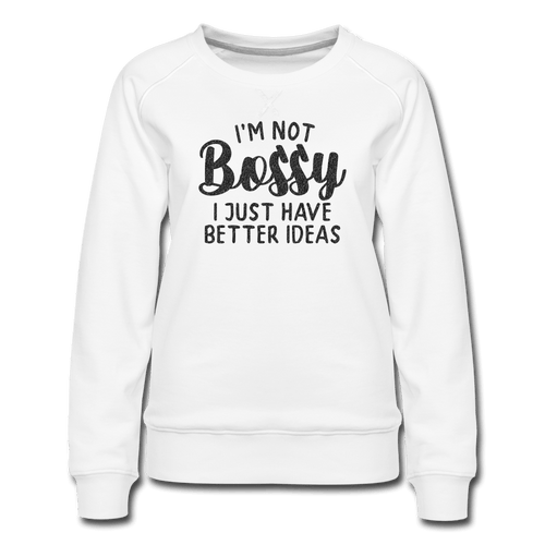 Bossy Premium Sweatshirt - white