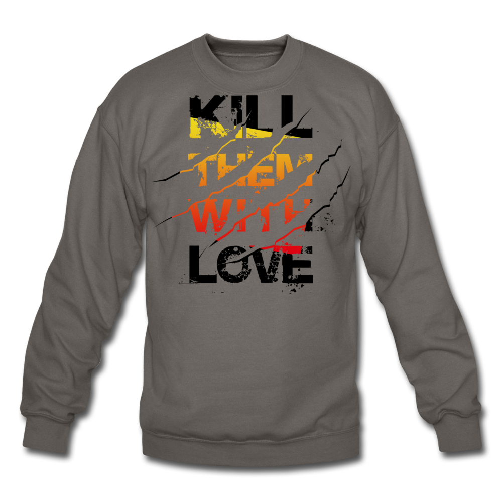 With Love Crewneck Sweatshirt - asphalt gray