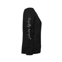 Load image into Gallery viewer, Perfectly Imperfect Women&#39;s Wideneck Sweatshirt - black
