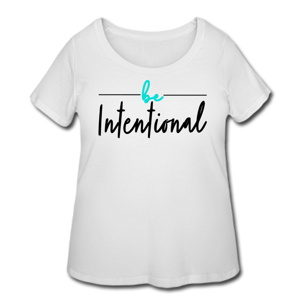 Intentional Women’s Curvy T-Shirt - white