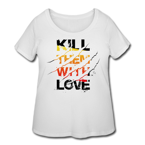 With Love Women’s Curvy T-Shirt - white