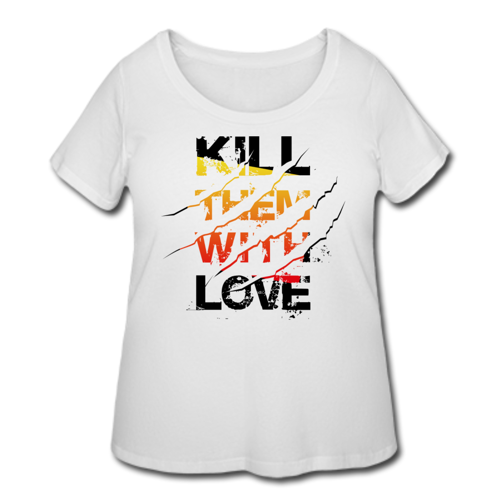 With Love Women’s Curvy T-Shirt - white