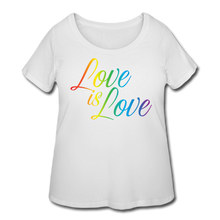 Load image into Gallery viewer, Love Women’s Curvy T-Shirt - white
