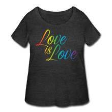 Load image into Gallery viewer, Love Women’s Curvy T-Shirt - deep heather
