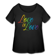 Load image into Gallery viewer, Love Women’s Curvy T-Shirt - black
