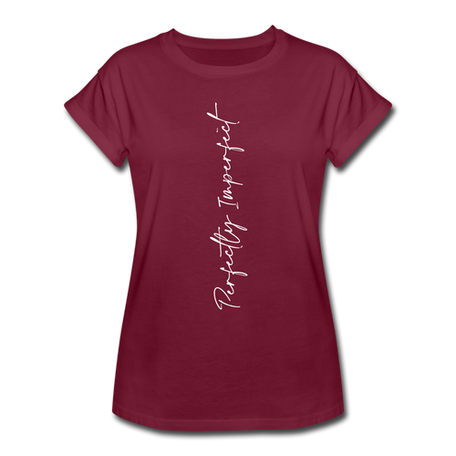 Women's Relaxed Fit T-Shirt - burgundy