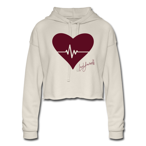 Love Yourself Women's Cropped Hoodie - dust