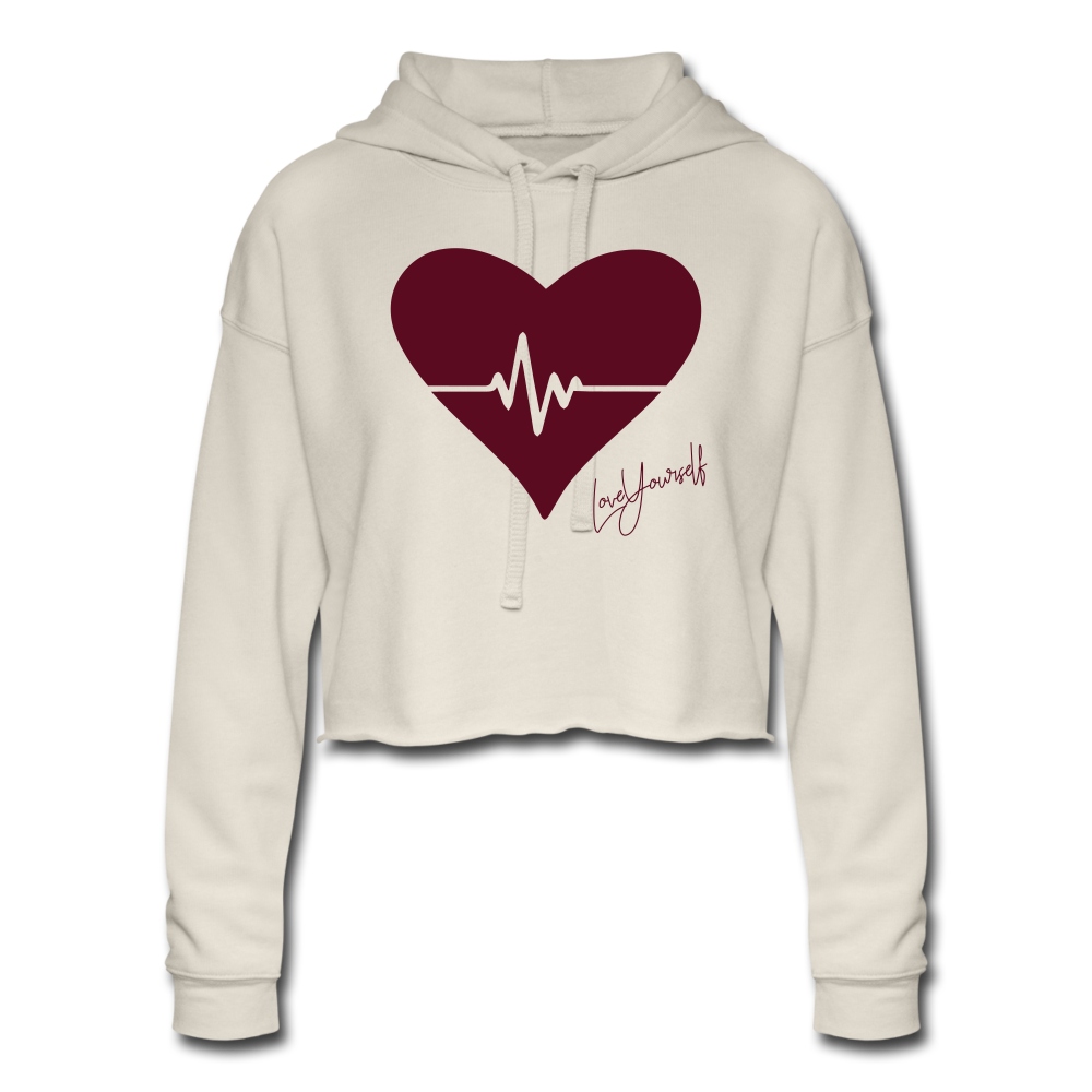 Love Yourself Women's Cropped Hoodie - dust