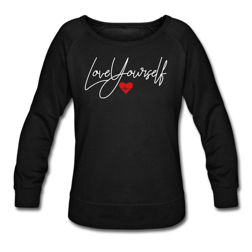 Love Yourself Women’s Crewneck Sweatshirt - black